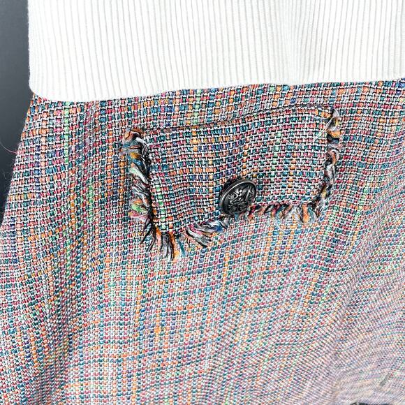 Ted Baker Mayumid Tweed Mini Dress White Ribbed Sleeveless Sz 12 US (5 Ted) - Picture 11 of 15